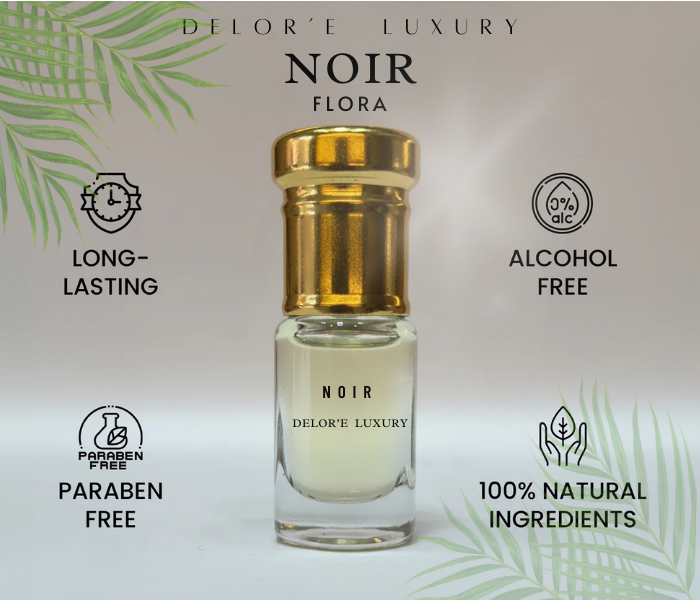Delore Luxury Attar Gift Pack | Noir Prive, Cigar, Safaah & Qamaar | 5 x 3ml Alcohol-Free Attars | Long-Lasting Premium Fragrance Combo