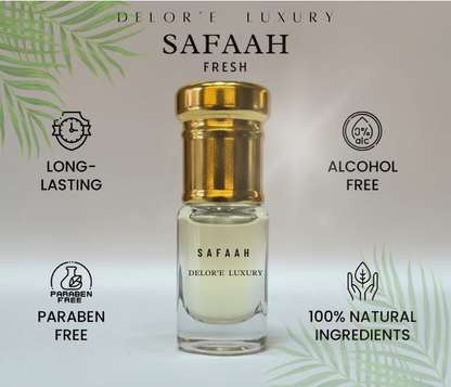 Delore Luxury Attar Gift Pack | Noir Prive, Cigar, Safaah & Qamaar | 5 x 3ml Alcohol-Free Attars | Long-Lasting Premium Fragrance Combo