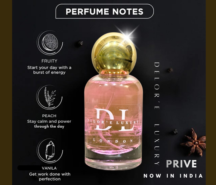Delor'é Luxury perfume bottles with up to 20% oil concentration and premium France-imported ingredients for long-lasting fragrance