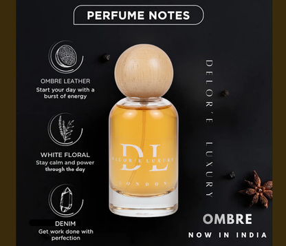 Delor'é Luxury perfume bottles with up to 20% oil concentration and premium France-imported ingredients for long-lasting fragrance